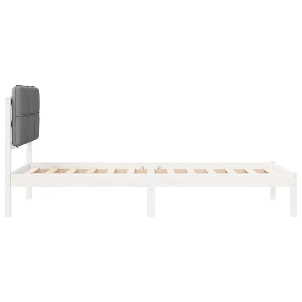 Letto con Testiera Rivestita Grigio chiaro 80 x 200 cm 878013