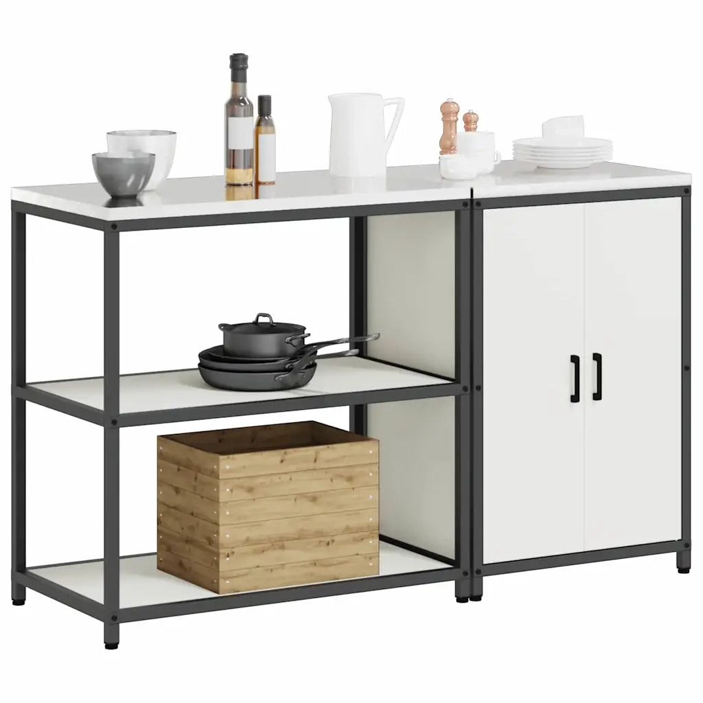 Set di Stoccaggio per Cucina con lo scaffale 2 pcs Bianco 3392660