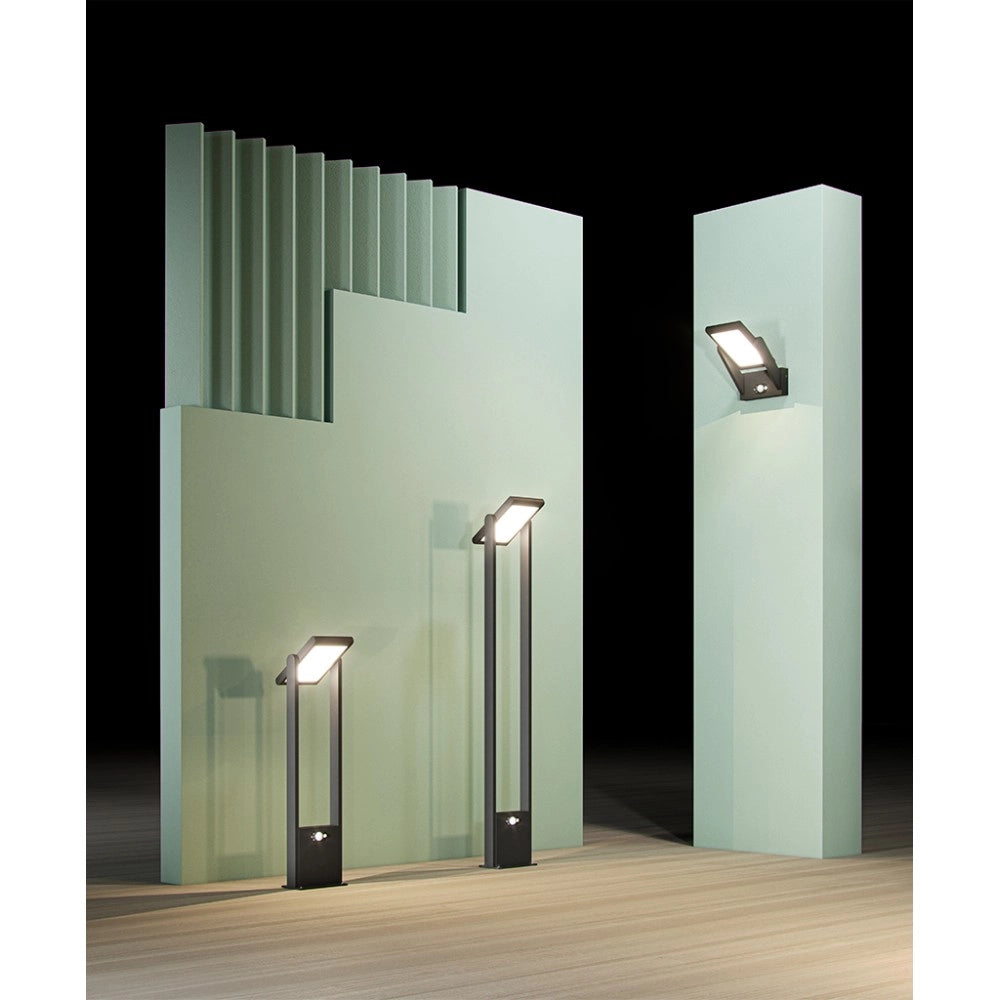 POPA - Faretto a energia solare nero 100 cm 4000K Luce da giardino Beneito Faure