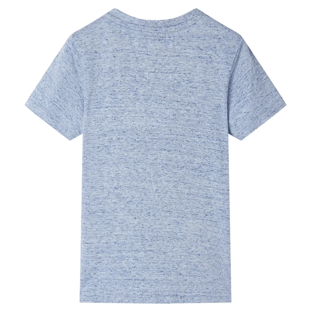 Maglietta da Bambino a Maniche Corte Blu MÃ©lange 116cod mxl 85906