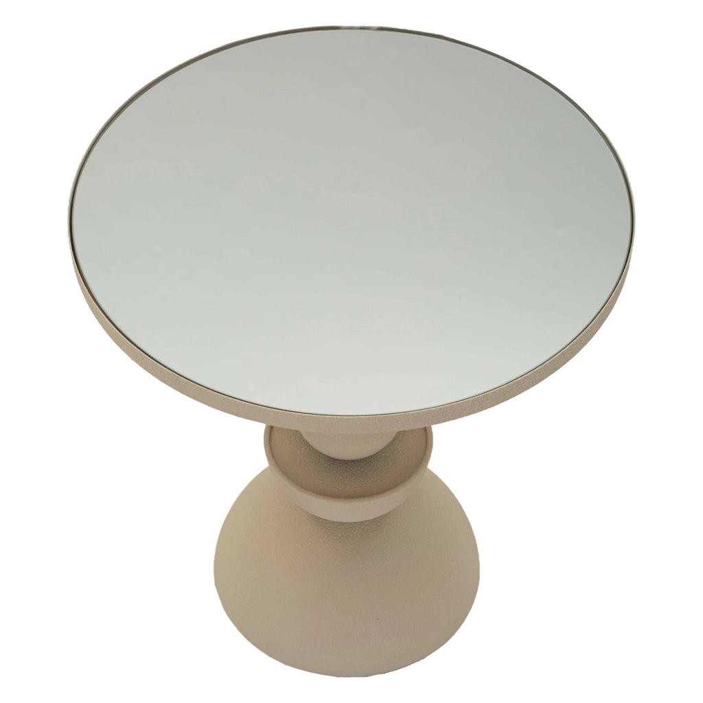 Fameso, Tavolino da Salotto Forma Rotondo, 41x41x42h cm Grigio Tortora