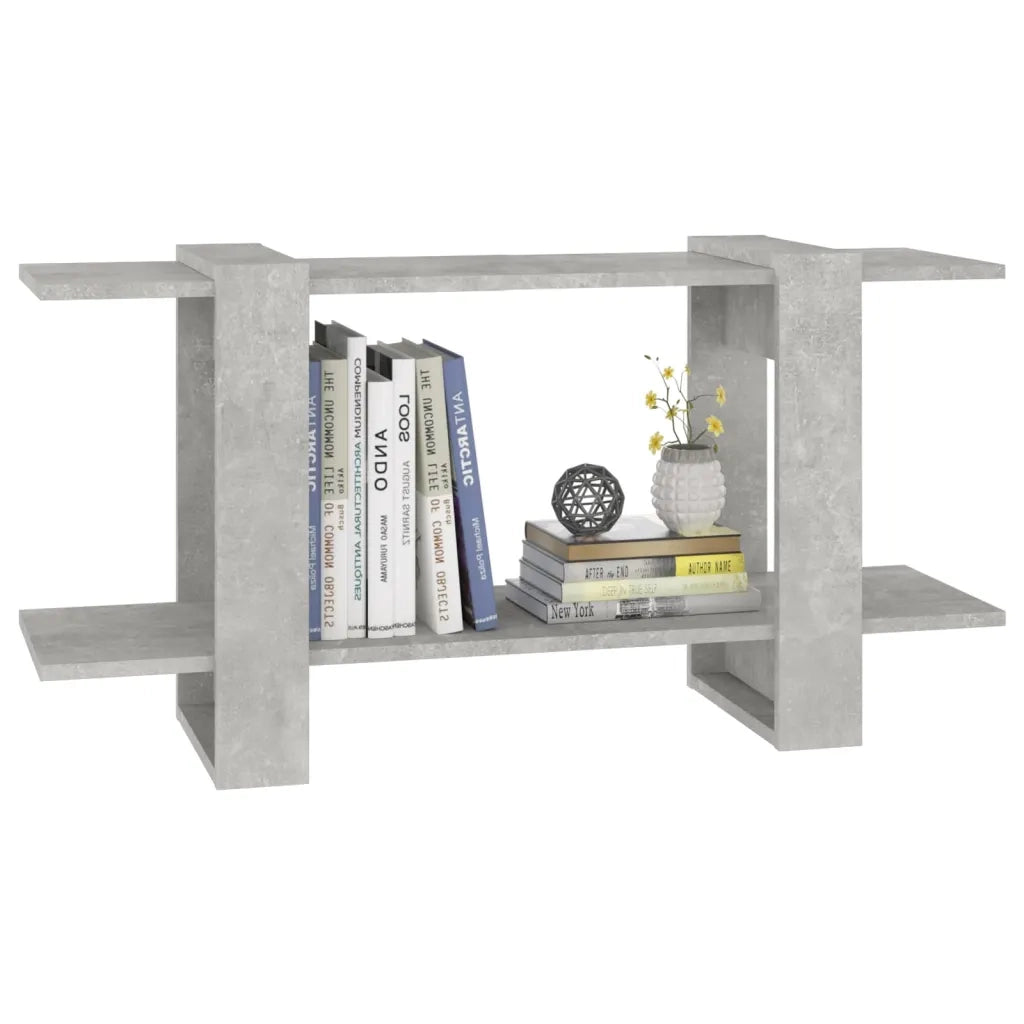 Libreria-Scaffale per Libri-Mobile di Stoccaggio Grigio Cemento 100x30x51 cm in Legno Multistrato
