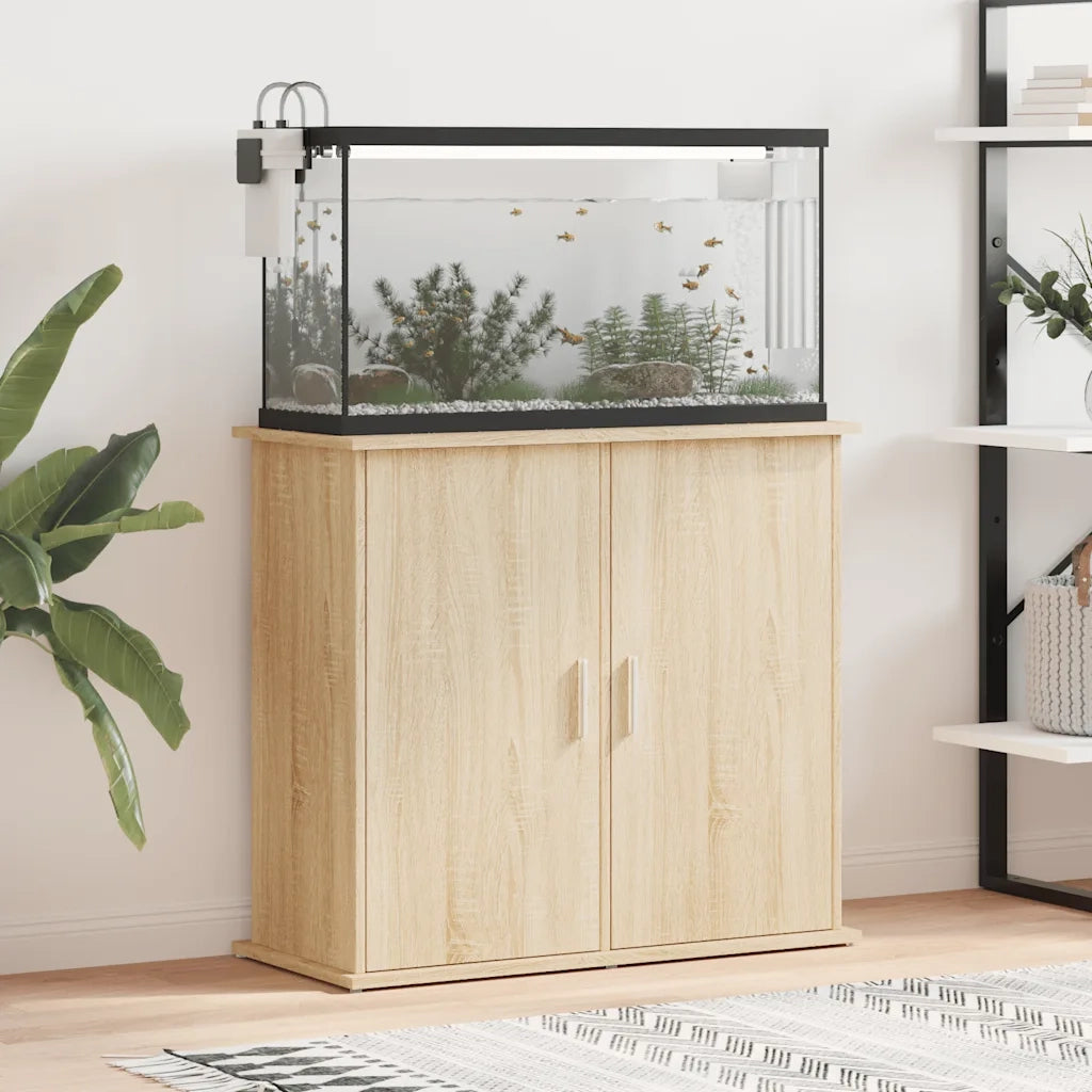 Supporto Acquario 81x36x73cm in Legno Multistrato Rovere Sonomacod mxl 78536
