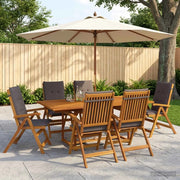 Set da pranzo da esterno con ombrellone 8 pz Antracite 3438552