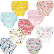 Set di pantaloni per allenamento alla igiene - 9 pezzi - Pannoloni in cotone per bambini - Pannoloni impermeabili lavabili - Riciclabili - Pantaloni per allenamento all'igiene per bambini - Maschile/Femminile