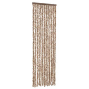 Tenda Antimosche Beige e Marrone Scuro 56x200 cm in Ciniglia CFW7495056