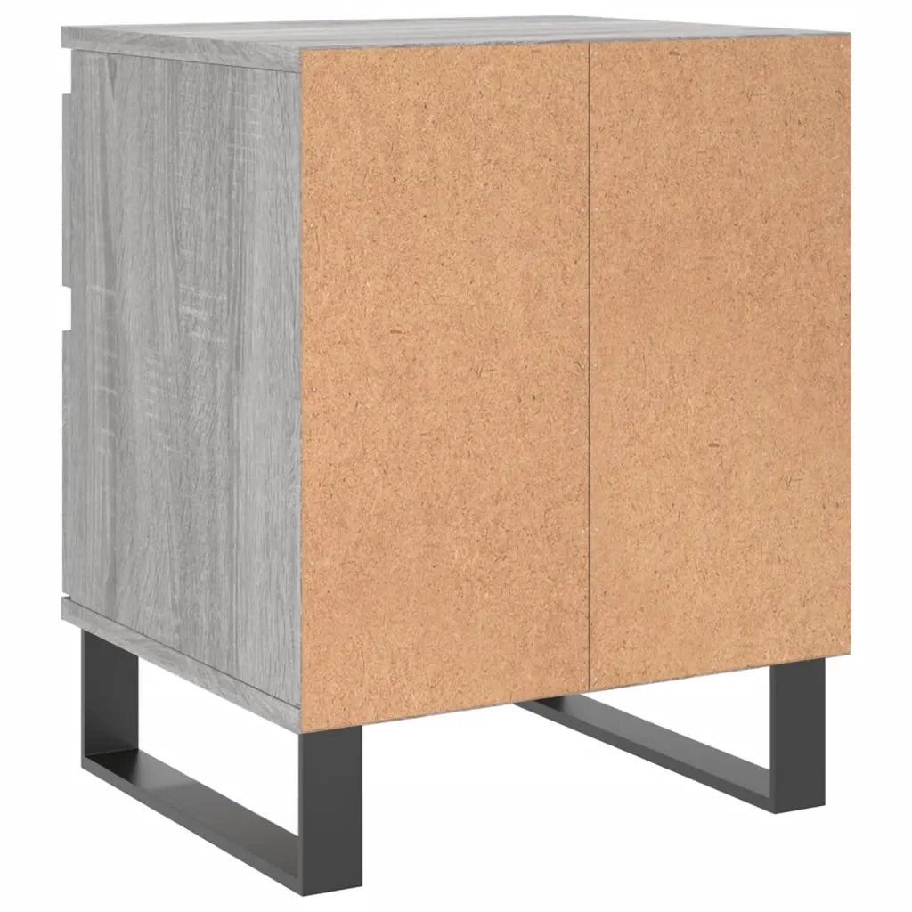 Set di 2 Comodini | Armadio da Notte | Mobiletto da notte Grigio Sonoma 40x35x50 cm in Legno Multistrato