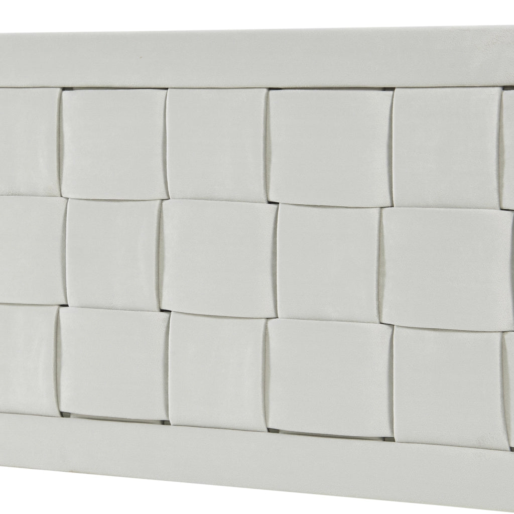 Testiera Imbottita Tervo da Parete per Letto Matrimoniale 180 x 45 cm - Grigio [en.casa]
