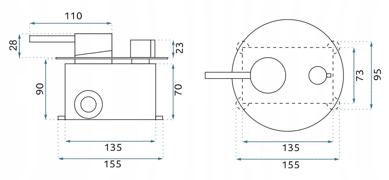 Rubinetto Da Vasca Da Incasso Rea Lungo Copper + Box