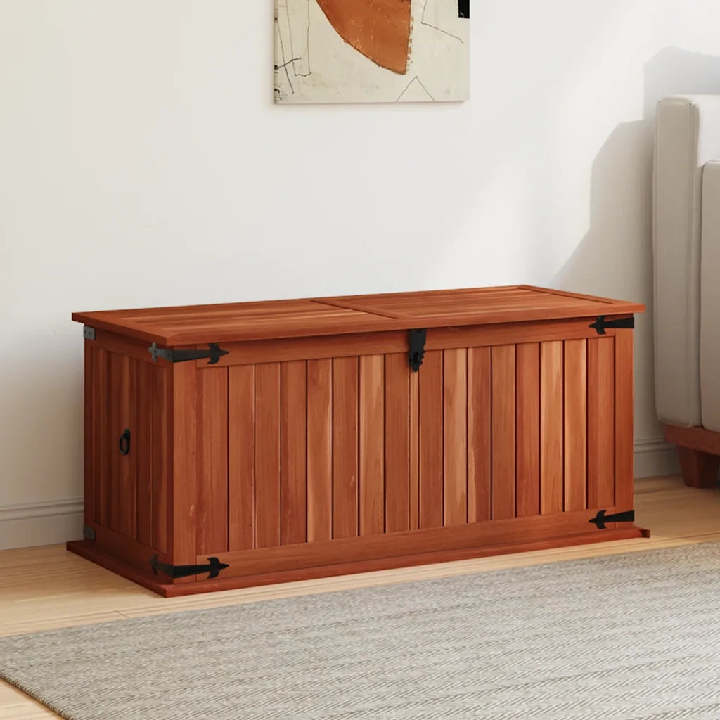 Cassapanca-Panca con Contenitore-Baule 90x45x40 cm in Legno Massello di Acacia