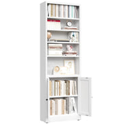 LIBRERIA CON PORTA E RIPIANI REGOLABILI 180,34 x 60 x 23,4 cm METALLO BIANCO