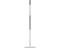 Manico da 14 tande - Lunghezza: 154 cm, larghezza: 30 cm, denti in acciaio borio arrembato/alleggerito con impugnatura in alluminio nera/grigia - 1077113