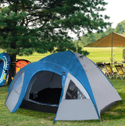 Tenda a cupola per 4 persone con doppia parete, blu