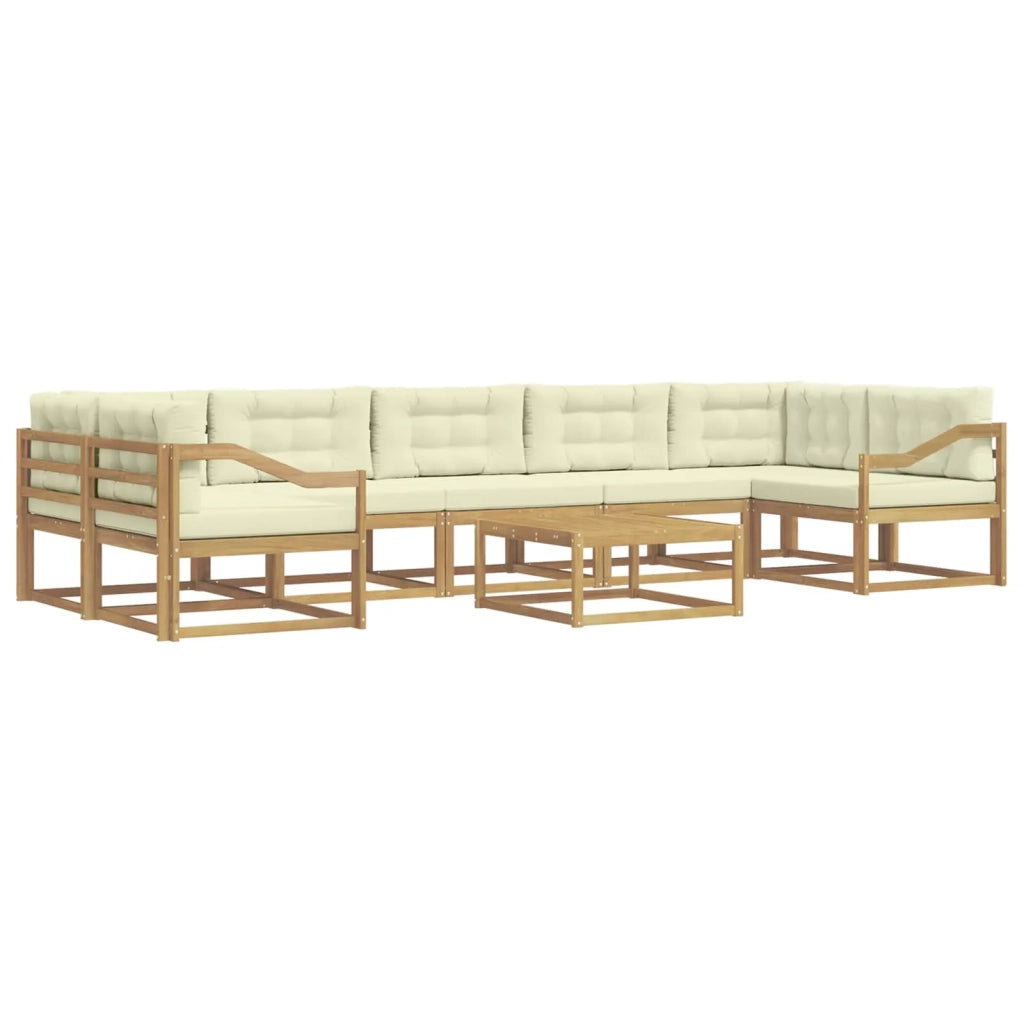 Set di divani da esterno con cuscino 6 pcs Bianco e Crema 3386214
