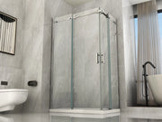 Box doccia due lati scorrevole cristallo 8mm trasparente h.195 FLUIDA 90x90cm