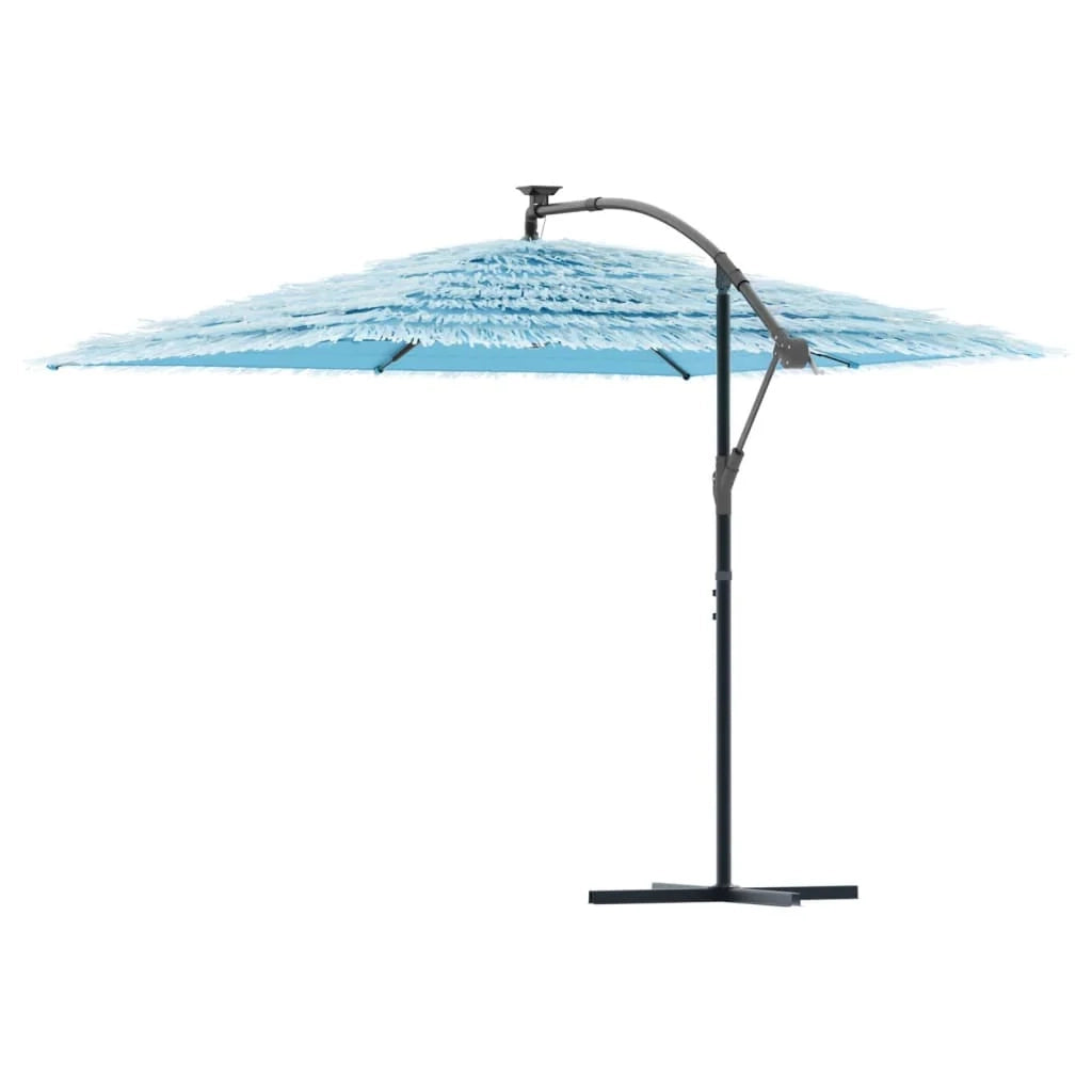 Ombrellone da giardino in poliestere blu 290 x 290 x 238 cm protezione dal sole e dalla pioggia stile outdoor 02_0056382