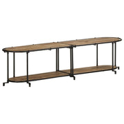 Mobile porta TV dal design industriale con ampio spazio di archiviazione 160 x 42 x 40 cm legno massello marrone 02_0057615