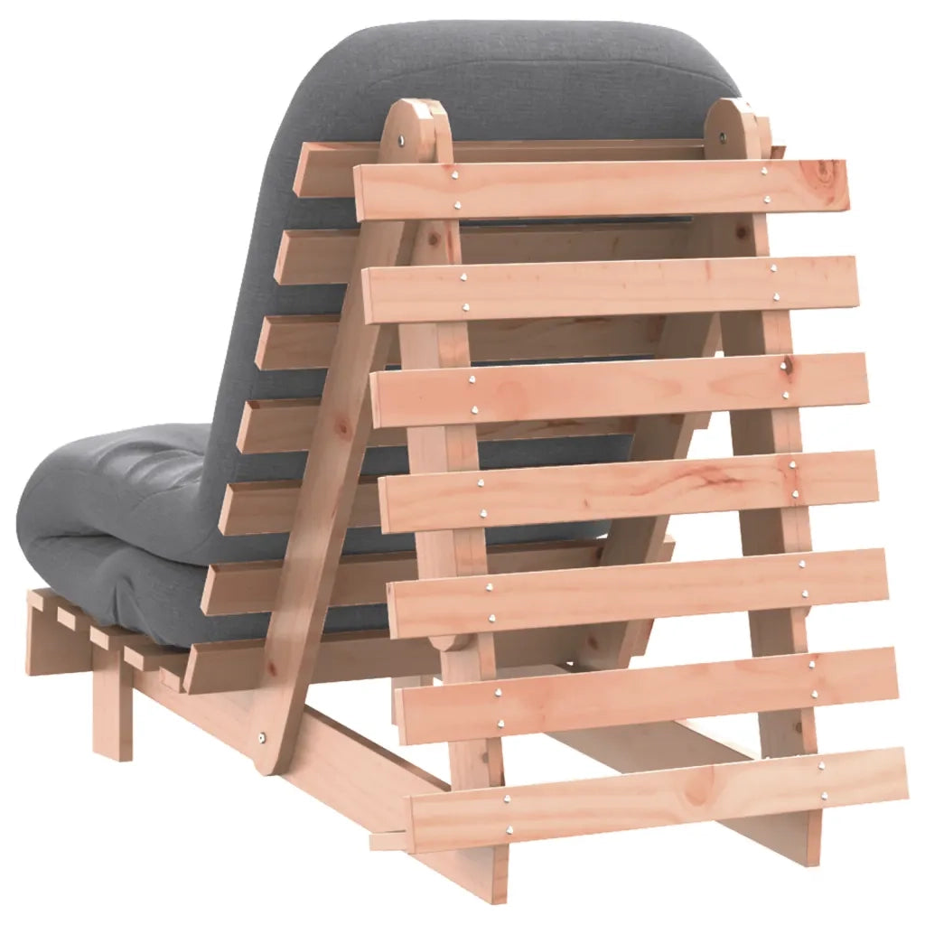 Divano Letto Futon con Materasso 60x206x11cm Massello Douglas