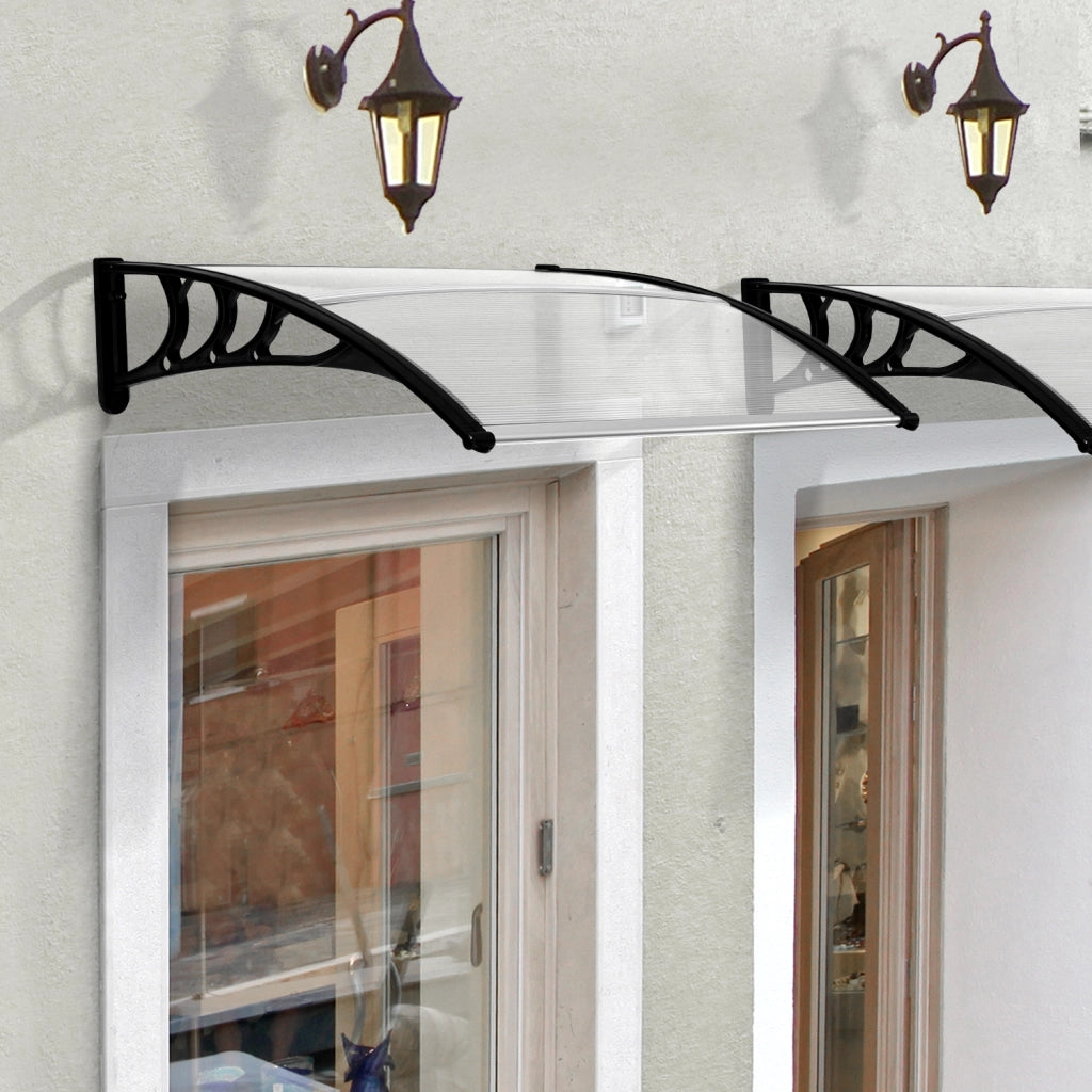 Tettoia Tenda da Porta ¨C zephmum ¨C 100x75 cm Policarbonato Trasparente