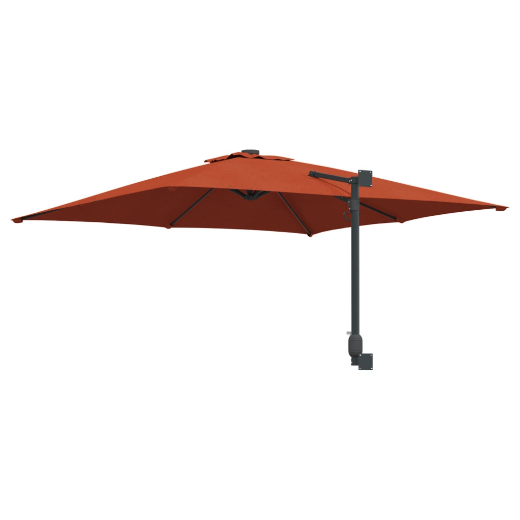 Ombrello a Sbalzo Terracotta Poliestere Grande Inclinabile