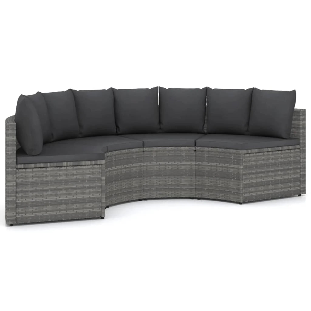 Set di mobili da giardino mobili da esterno 4 pezzi con cuscini resina intrecciata grigia 02_0016178