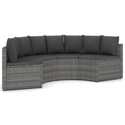 Set di mobili da giardino mobili da esterno 4 pezzi con cuscini resina intrecciata grigia 02_0016178
