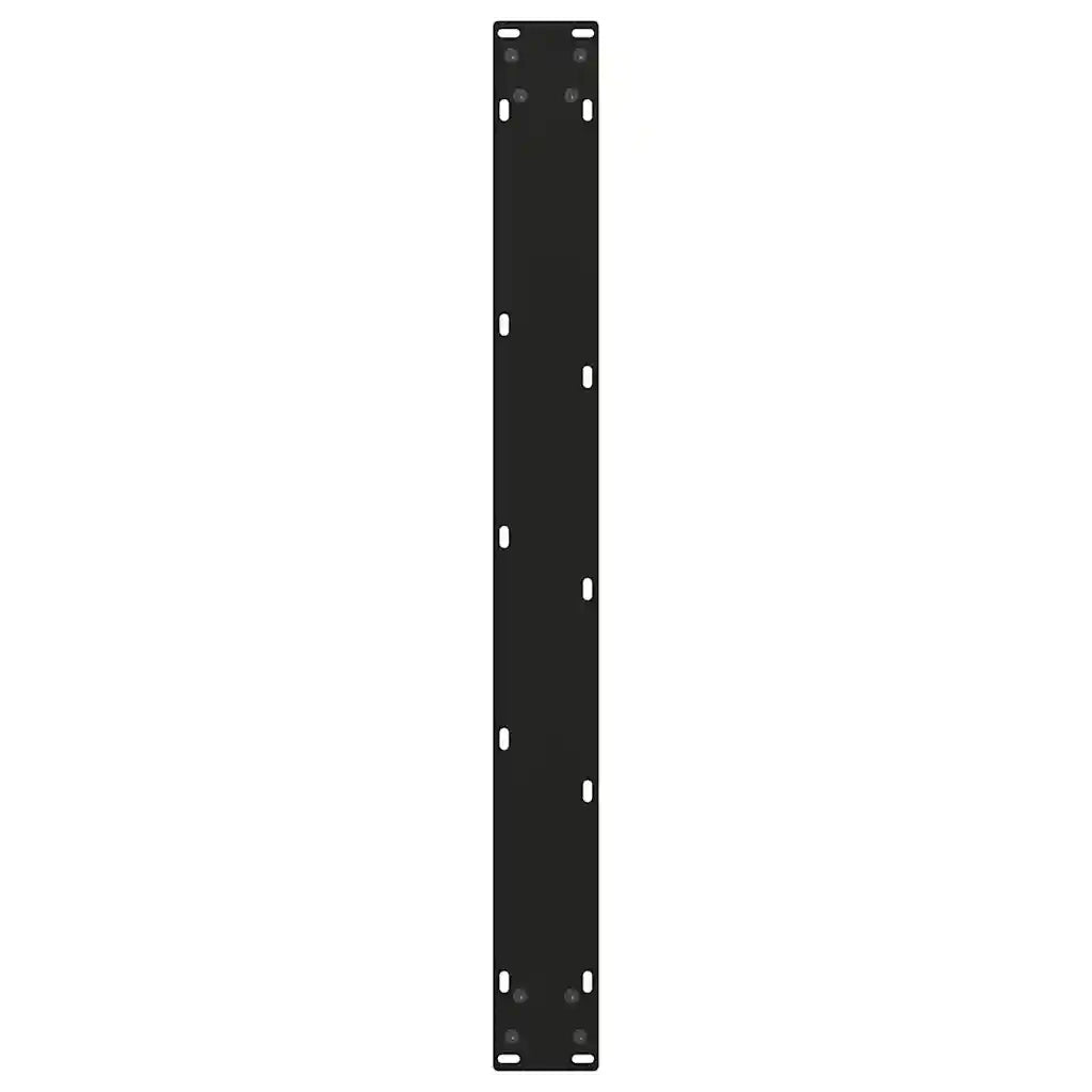 Gambe per tavolo da pranzo a forma di V 2 pz nere 100x(72-73,3) cm in acciaio