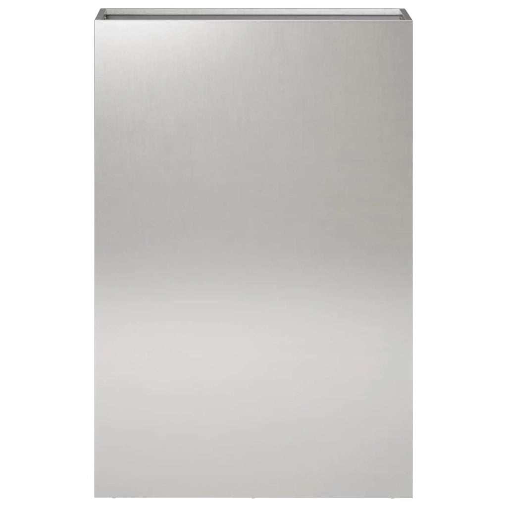 Vaso da giardino 2 pz Argento 50 x 20 x 75 cm Acciaio Inox 8005465