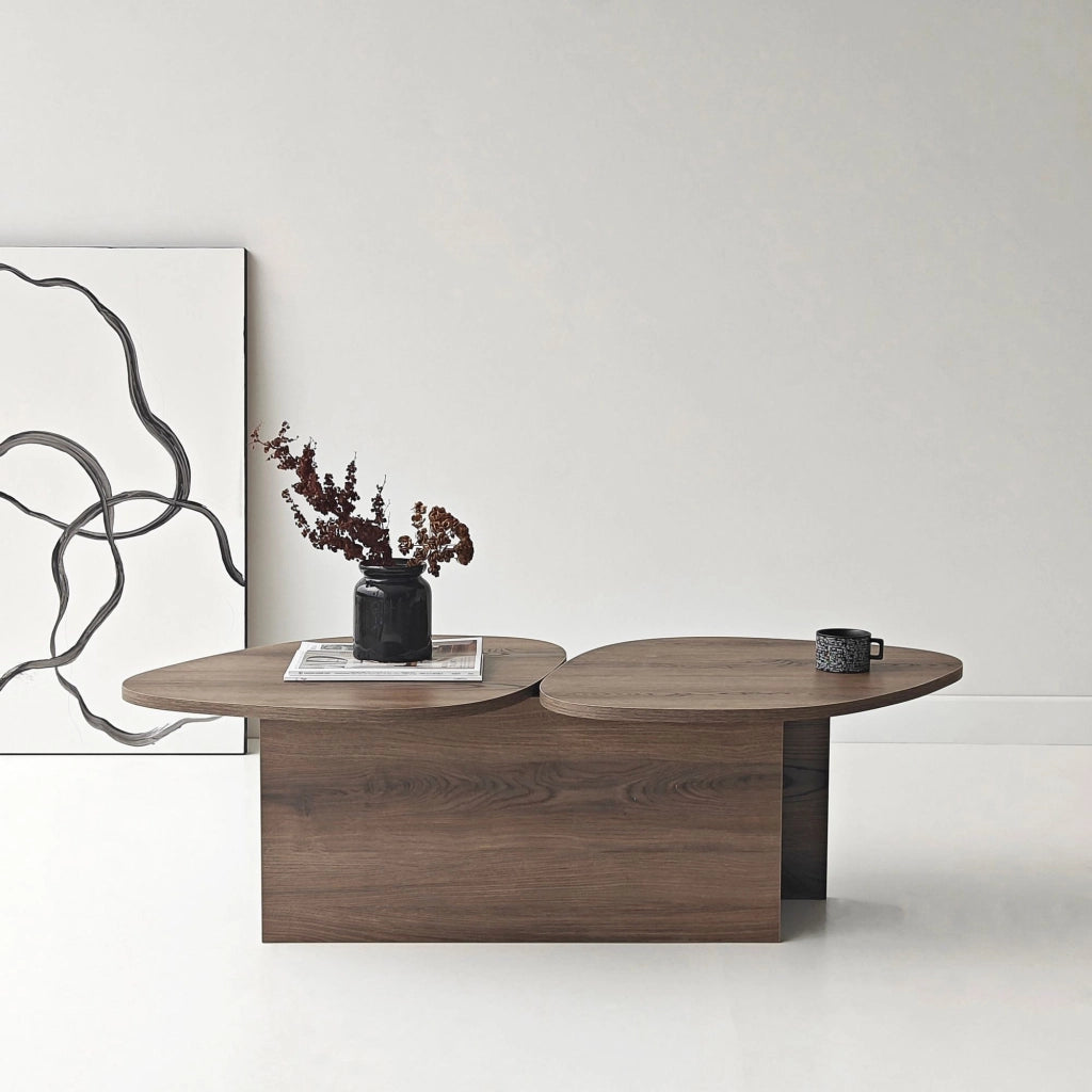 Tavolino in legno "Stones" 125 x 60 x 38 cm - Noce