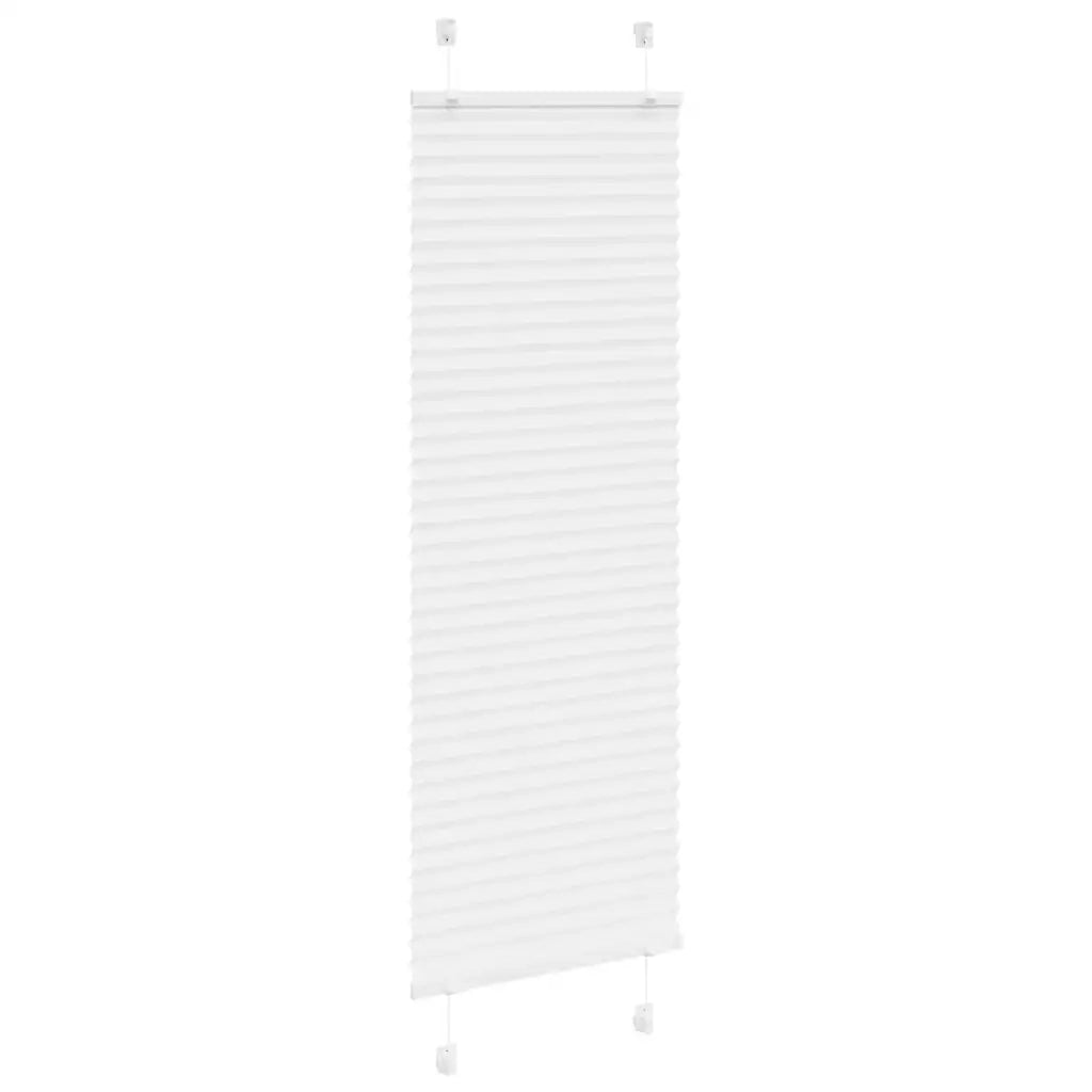vidaXL Tenda Plissettata Bianca 45x100 cm Larghezza Tessuto 44,4 cm