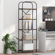 Libreria-Scaffale per Libri-Mobile di Stoccaggio Rovere artigianale 60 x 30 x 183 cm Legno multistrato 983081