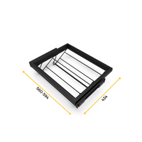 Kit Cassetto Portascarpe e Telaio per Armadio 600 mm in Alluminio e Plastica Emuca Nero