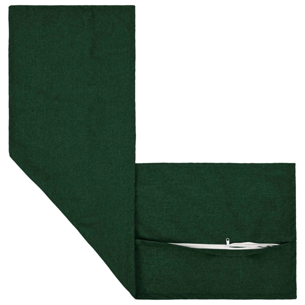 Federa 2 pcs HOUTEN Verde Scuro 40 x 145 cm Lino 917117