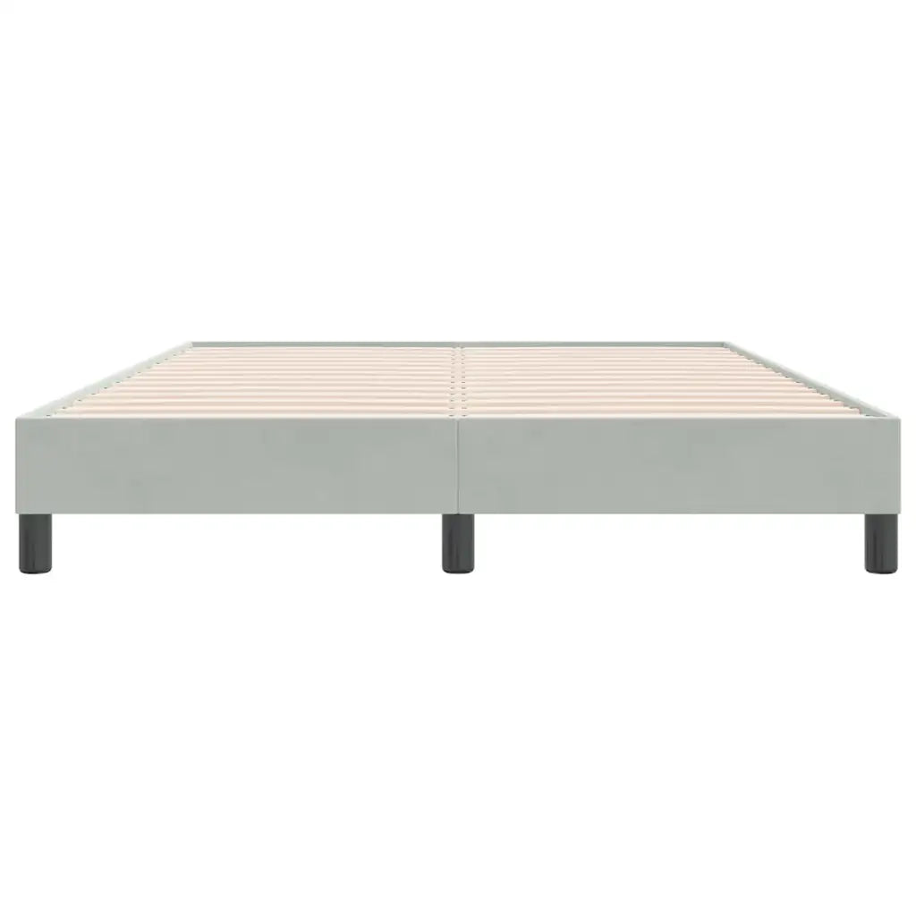 Giroletto senza Materasso-Struttura Letto Grigio Chiaro 140x220 cm Velluto
