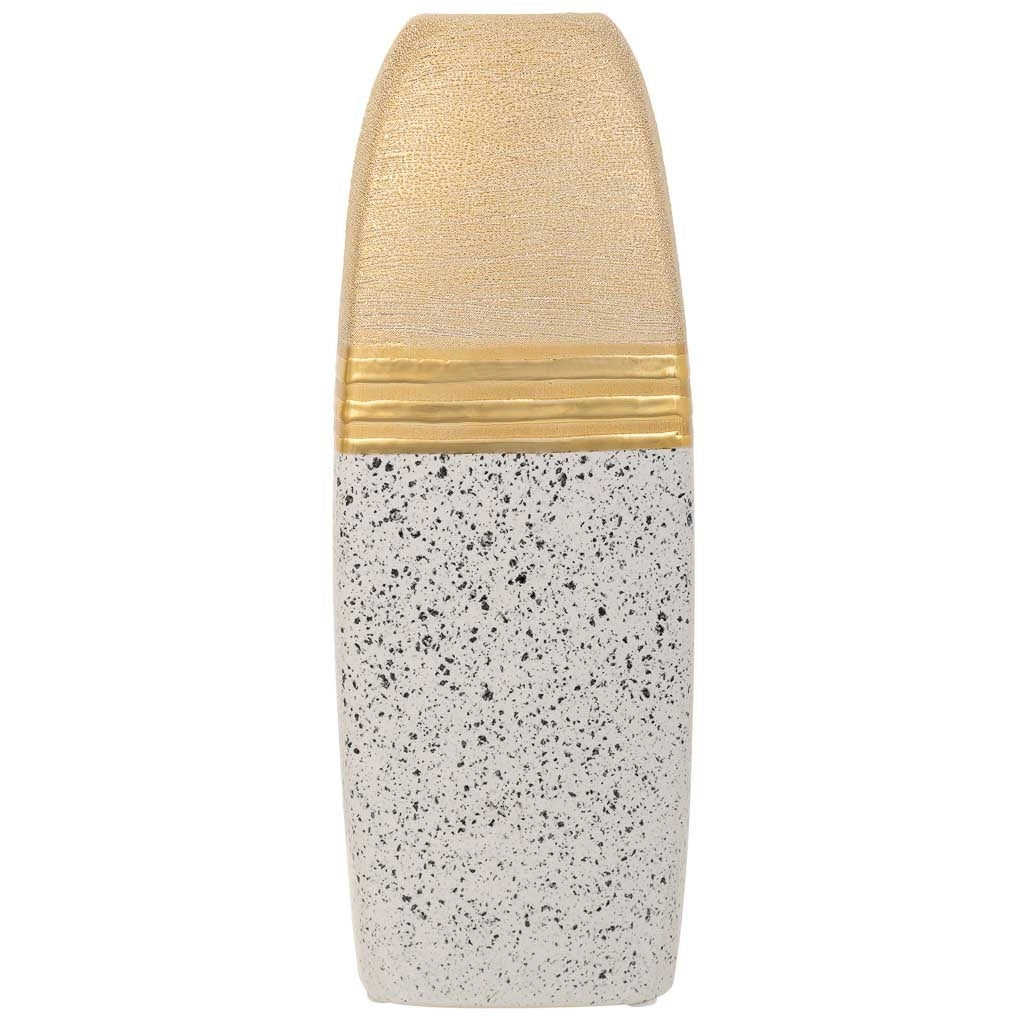 Vaso in ceramica dorata 11,5x11,5x31h