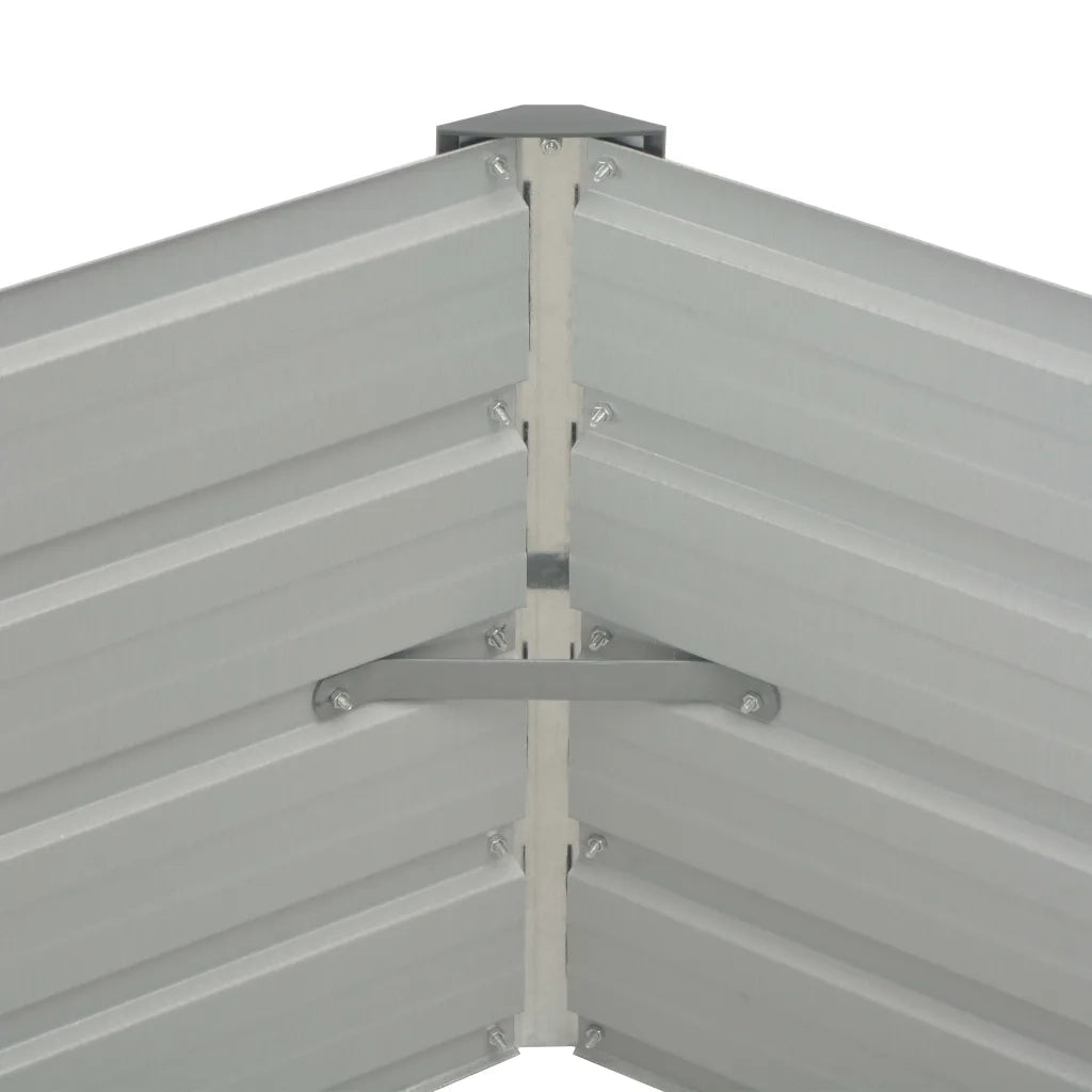 Fioriera | Cassetta per fiori | Vaso Antracite 129x129x45 cm in Acciaio Zincato