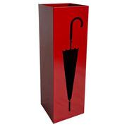 Set di 6 Portaombrello Sonny 15x15x48cm In Metallo Rosso Lucido