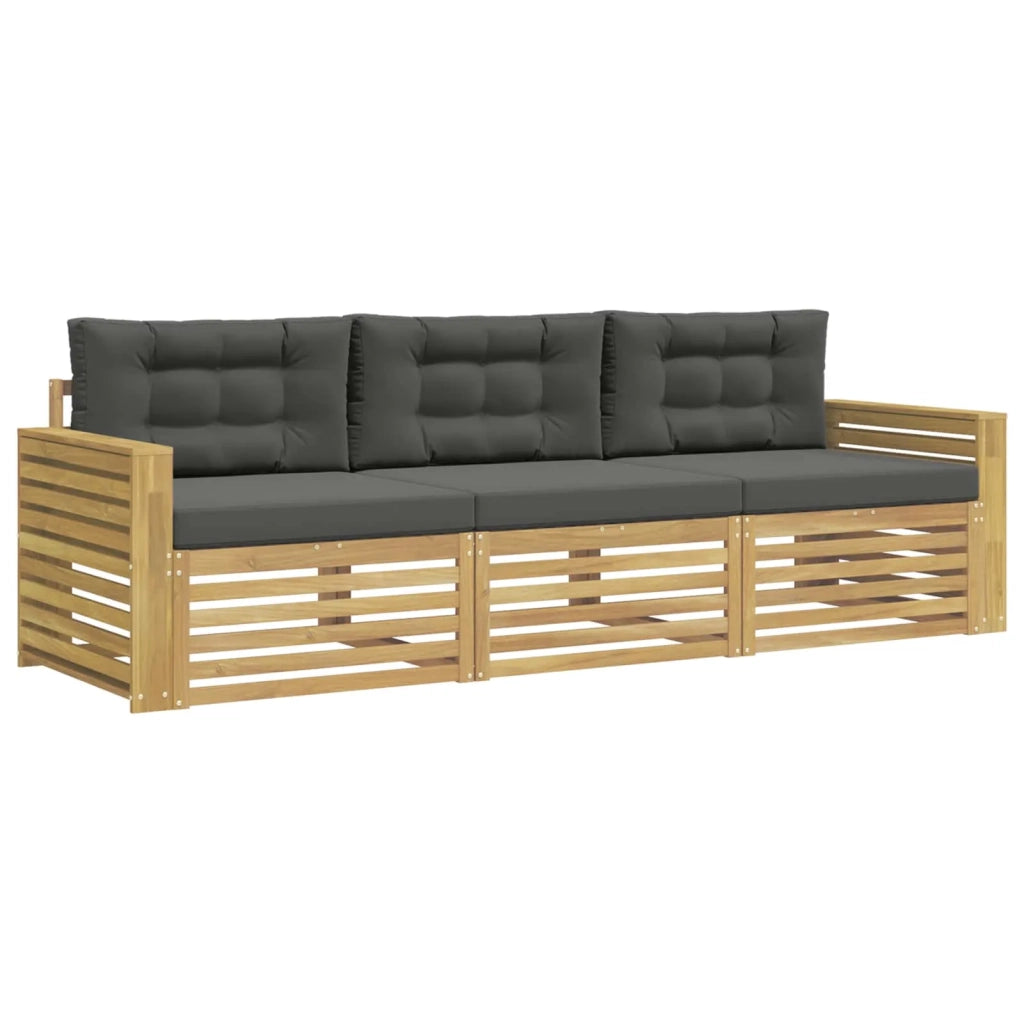 Set di divani da esterno 3 pz Bianco e Antracite 3389972