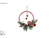 Decorazione Natale Dietroporta Canditi con Campanello 26 cm