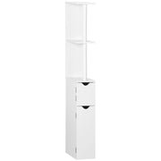 Mobile da bagno con ante e ripiani aperti ¨C Xylo ¨C bianco 15,2x29,8x118 cm
