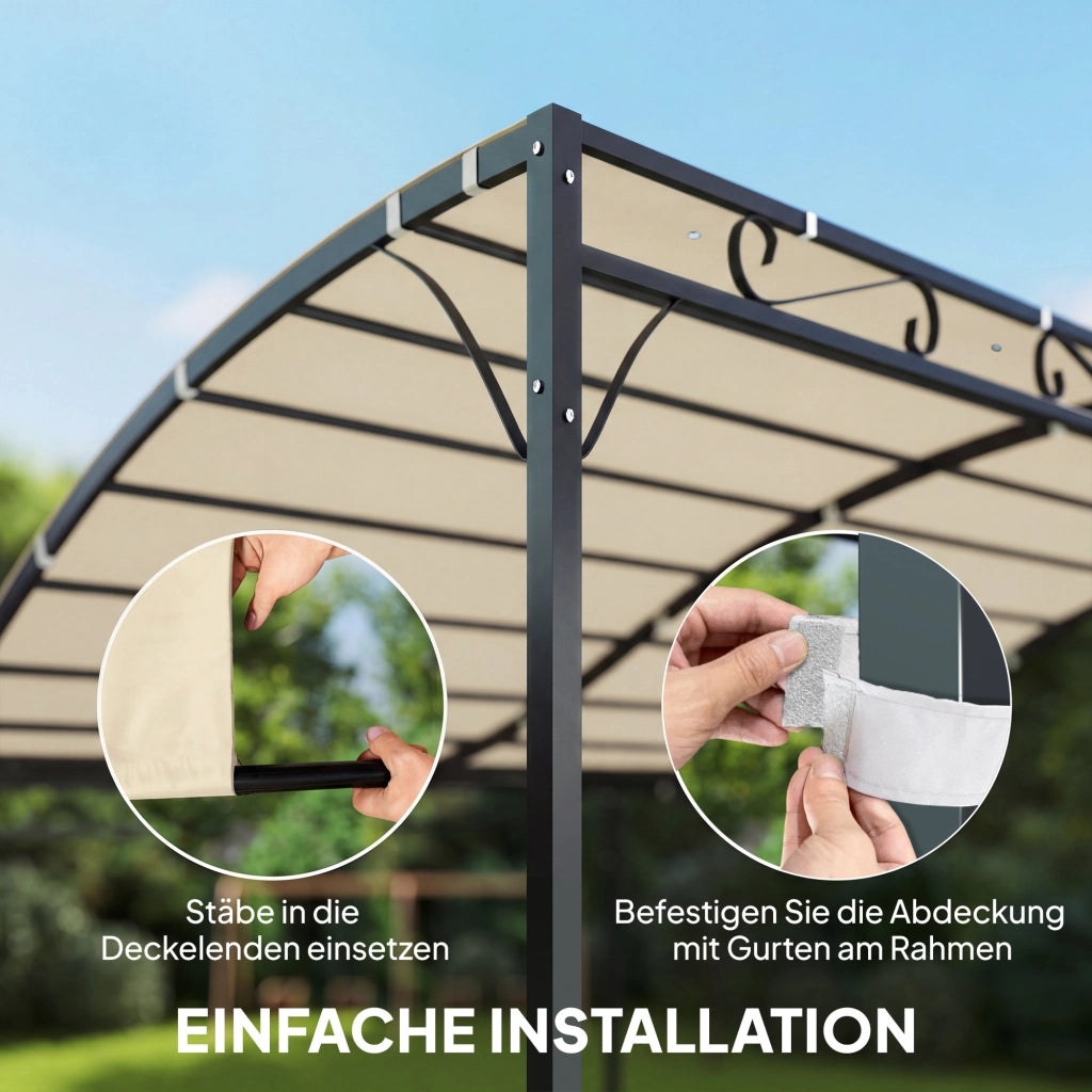 Tenda da sole per pergola ¨C zephmum ¨C crema 298x293 cm