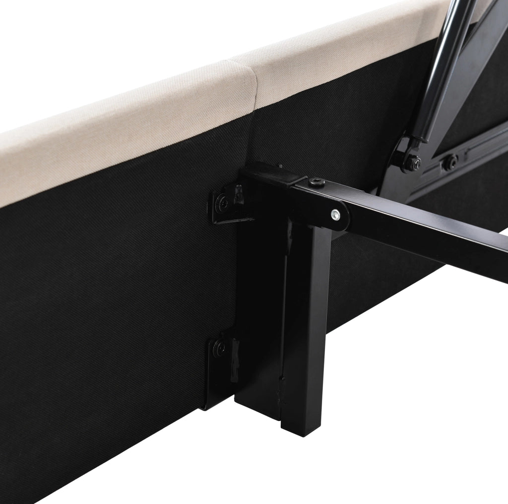 Letto imbottito 90x200 con materasso, LED RGB, USB Tipo C e contenitore