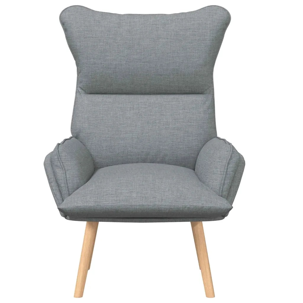 Poltrona | Sedia Relax Grigio chiaro 69 x 74 x 93 cm Tessuto e compensato