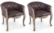 Set 2 Poltrone 60x60x70h cm Diva Dark