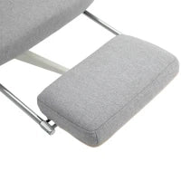 Sedia da Ufficio Ergonomica, Sedia da Scrivania con Rotelle, Cuscino Lombare, Poggiatesta e Poggiapiedi Estraibile, Grigia 62x68x117-127cm