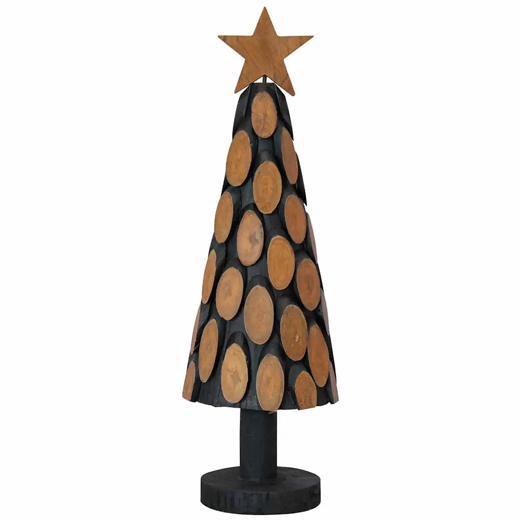 Albero di Natale Marrone 61 cm Legno massello di teak