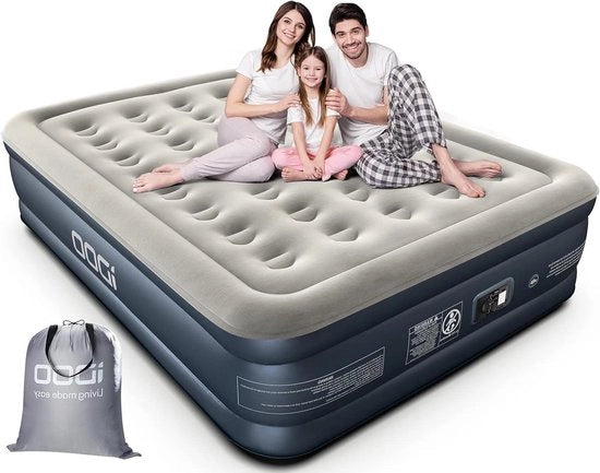 Matrassone gonfiabile Queen con pompa elettrica - 203 x 152 x 38 cm - 295 kg massimo - per campeggio e vacanze