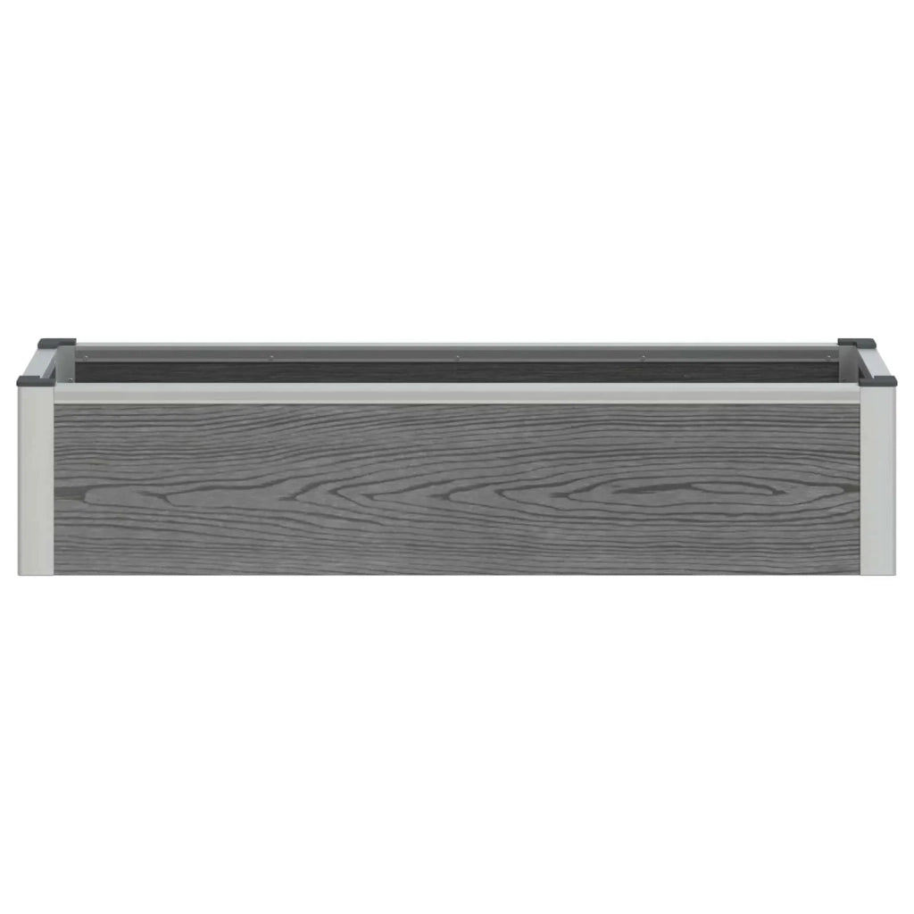 Fioriere | Cassetta per fiori | Letto rialzato da giardino Grigio 100 x 30 x 22 cm