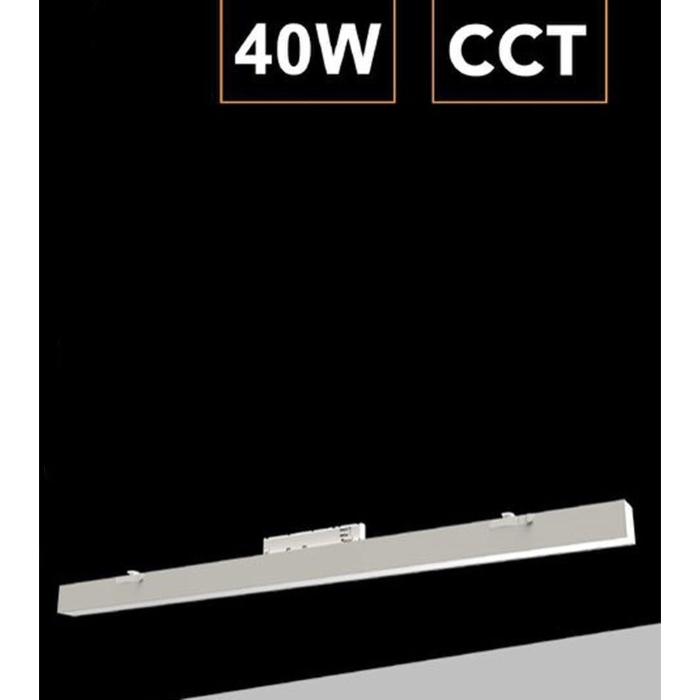 Trade Shop - Plafoniera Lampada Barra Lineare Led Per Binario Trifase 40w Cct 3in1 110° Ip20 Dl36120-3c - Bianco