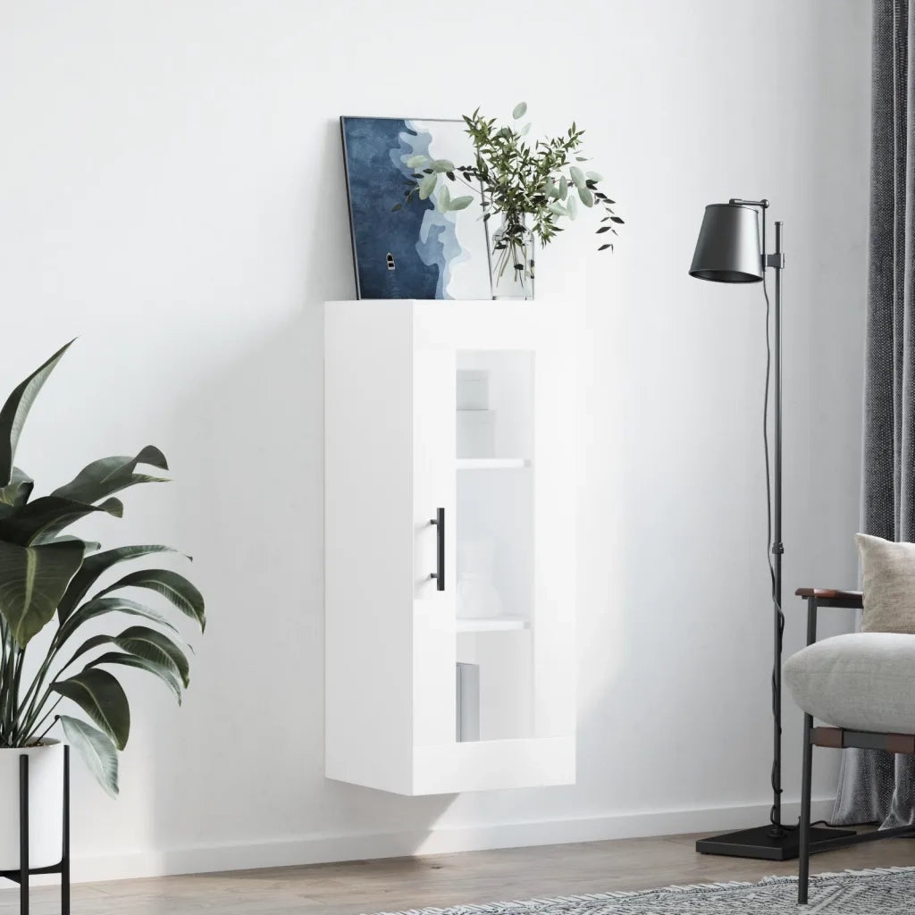 Mobile a Parete Bianco 34,5x34x90 cm 828932